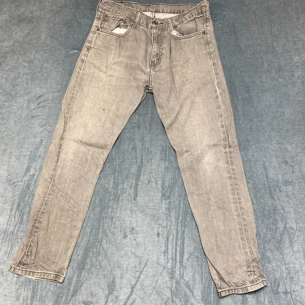 Levi's 508 Jeans Mens 32x30 Gray Denim Tapered Leg Medium Wash Everyday Wear